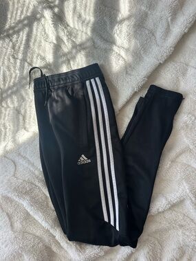 adidas Black Jogger with White 3-Stripe